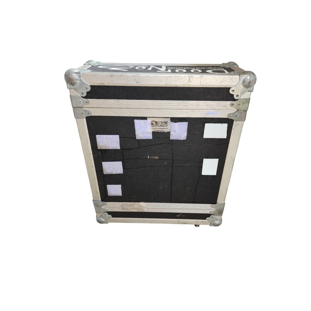 Viking Cases Rolling Road Case Heavy Duty‎ Rack Flight Case with Casters Black